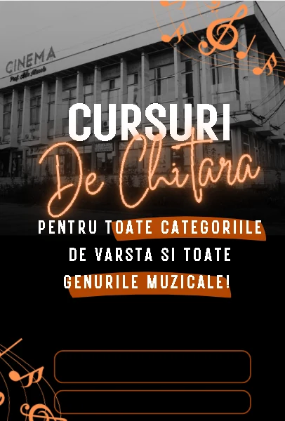 Material vertical pentru promovarea cursurilor de chitară